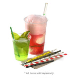 6mm Regular Red Stripe BioStraw