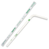 6mm Individually Wrapped White Bendy Straw