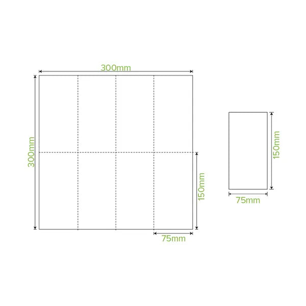 1-Ply 1/8 Fold White Lunch BioNapkin