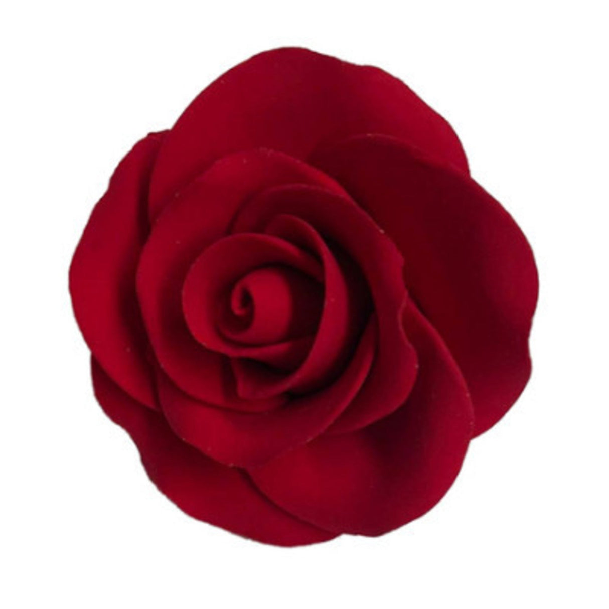 Icing Red Single Rose, 50mm. Box of 28 (wired)