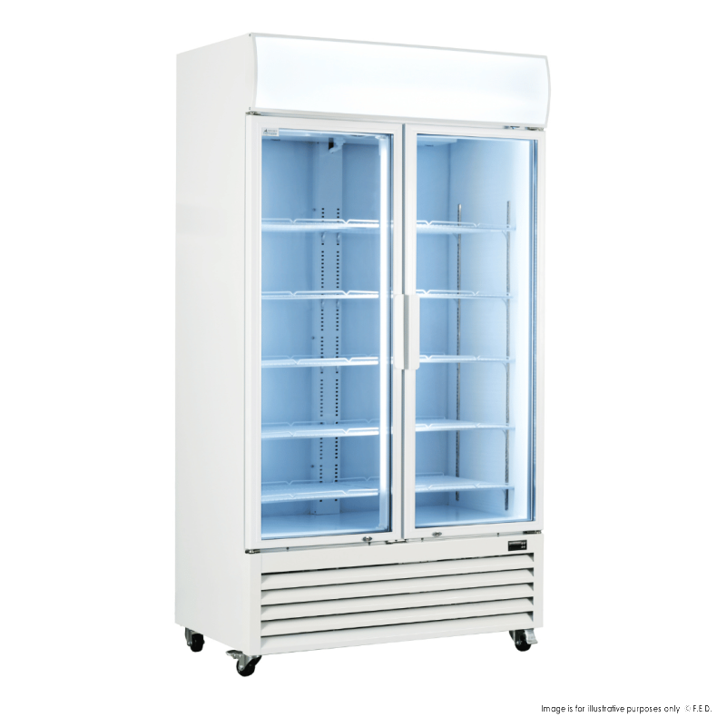 Large Two Glass Door Colourbond Upright Drink Fridge - Cafe Supply