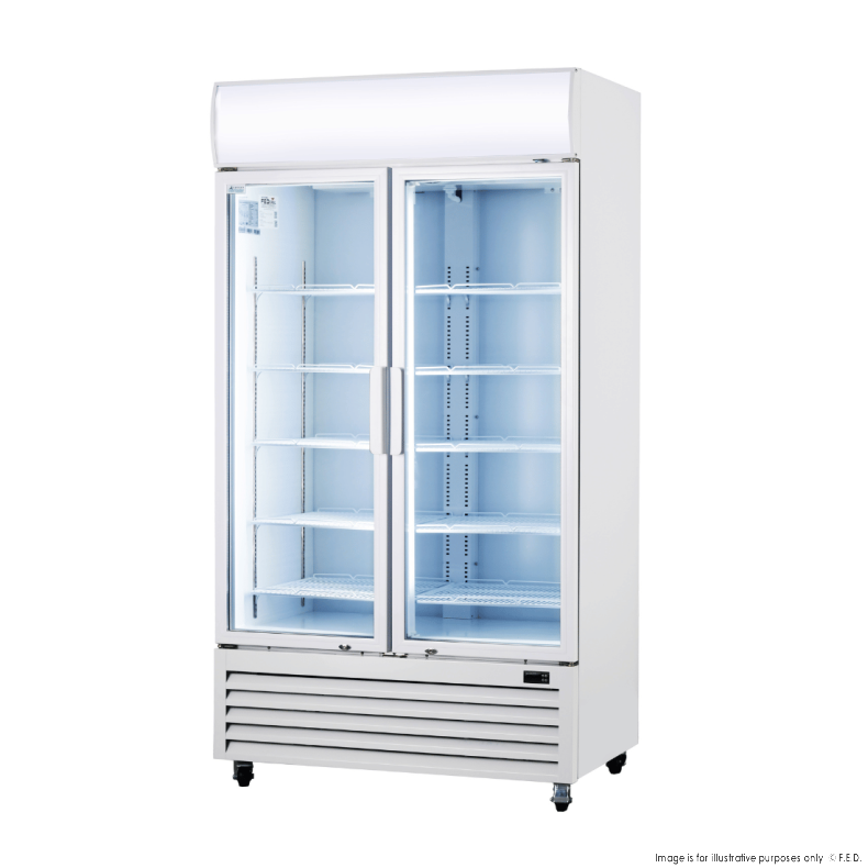 Large Two Glass Door Colourbond Upright Drink Fridge - Cafe Supply