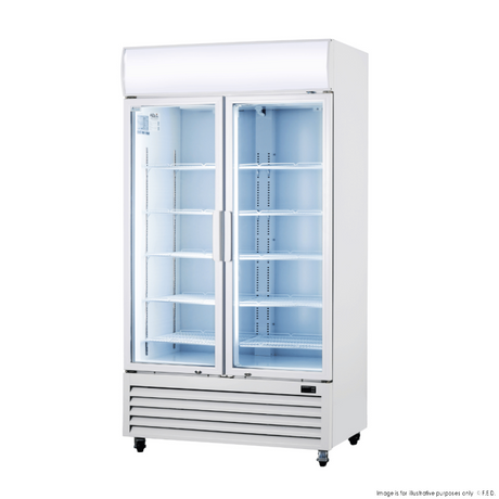 Large Two Glass Door Colourbond Upright Drink Fridge - Cafe Supply