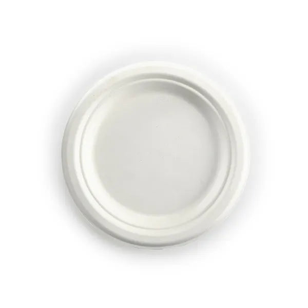 10 Pack - 18cm / 7" White BioPlates in Plastic Sleeves