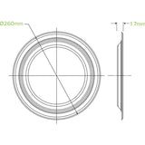 10 Pack - 25cm / 10" White BioPlates