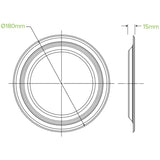 10 Pack - 18cm / 7" White BioPlates in Plastic Sleeves