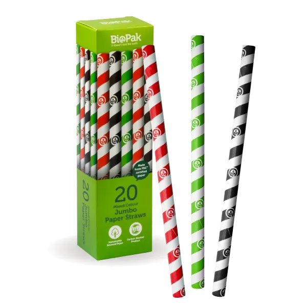 20 Pack - 10mm Mixed Jumbo BioStraws