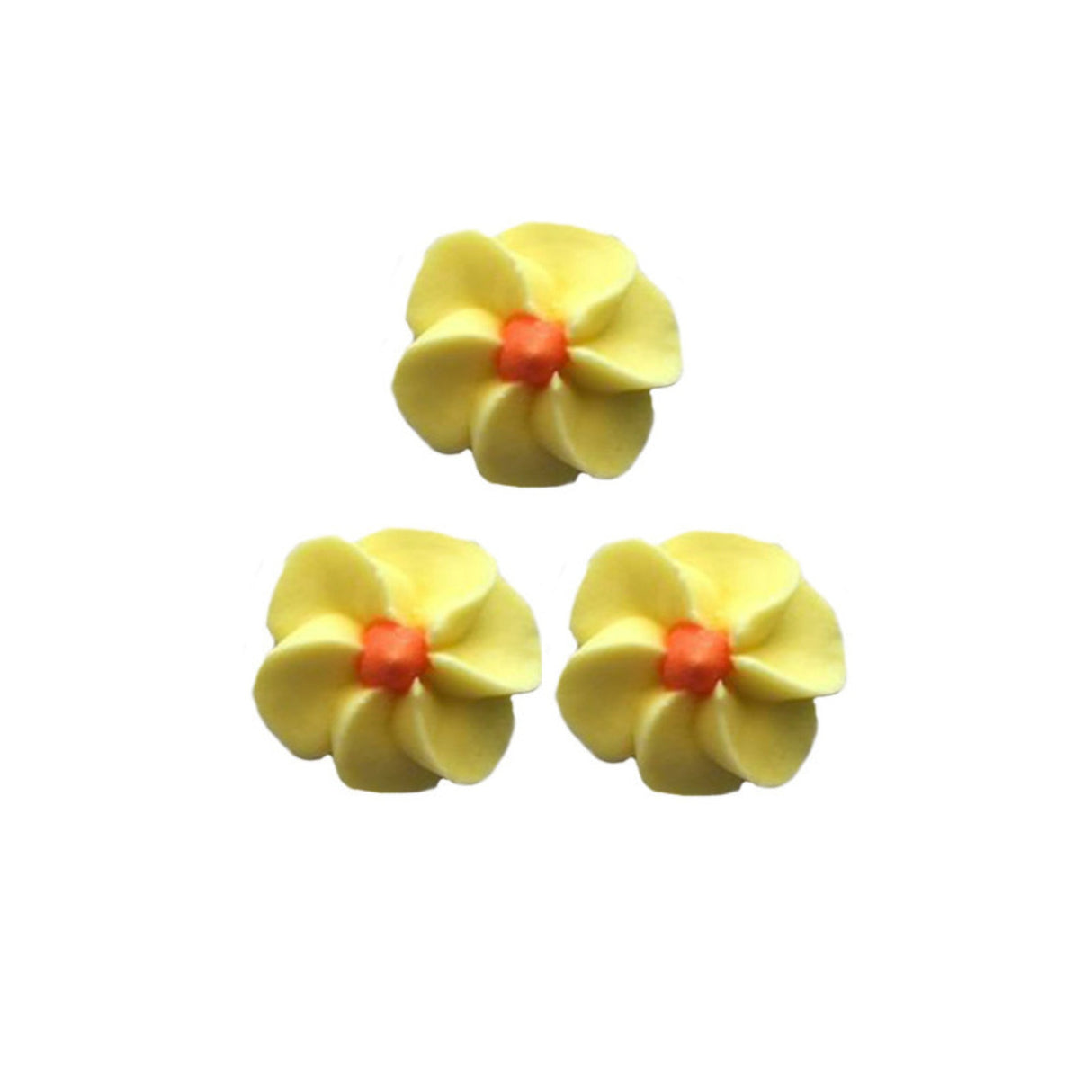 Icing Yellow Drop Flowers 18mm (Packet of 50)