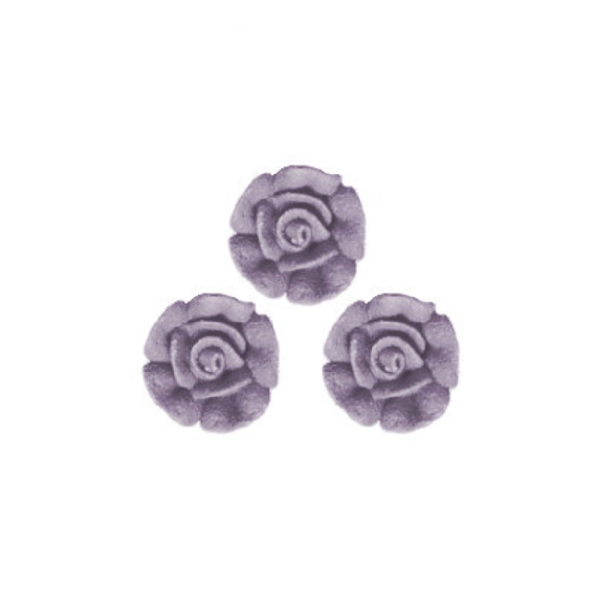 Icing Plum Frost Roses 15mm, packet of 24