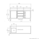 SC-6-1800L-H Cabinet with Left Sink