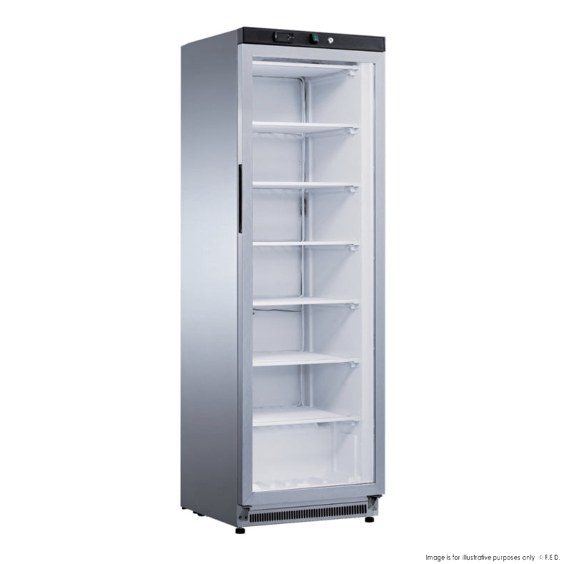 FED-X 340L Single Glass Door Freezer XF400SG