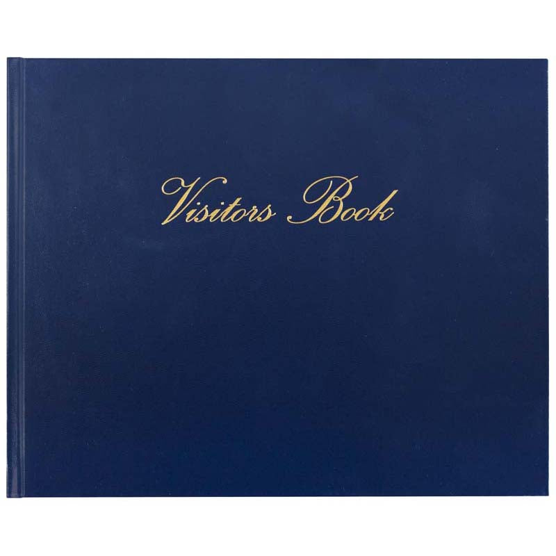 Collins Visitors Book VB625 Navy 232x188mm 64 Leaf - Cafe Supply