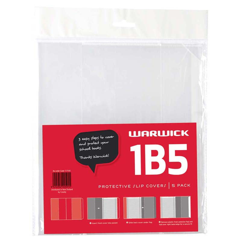 Warwick Bookcover 1B5 Slip 5 Pack