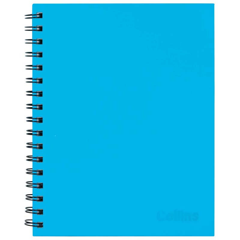 Collins Notebook Wiro 225x175 Ice Blue 100 Leaf Side Opening