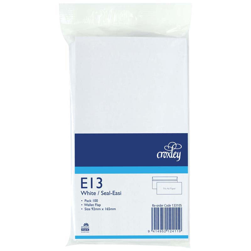 Croxley Envelope E13 Seal Easi 100 Pack