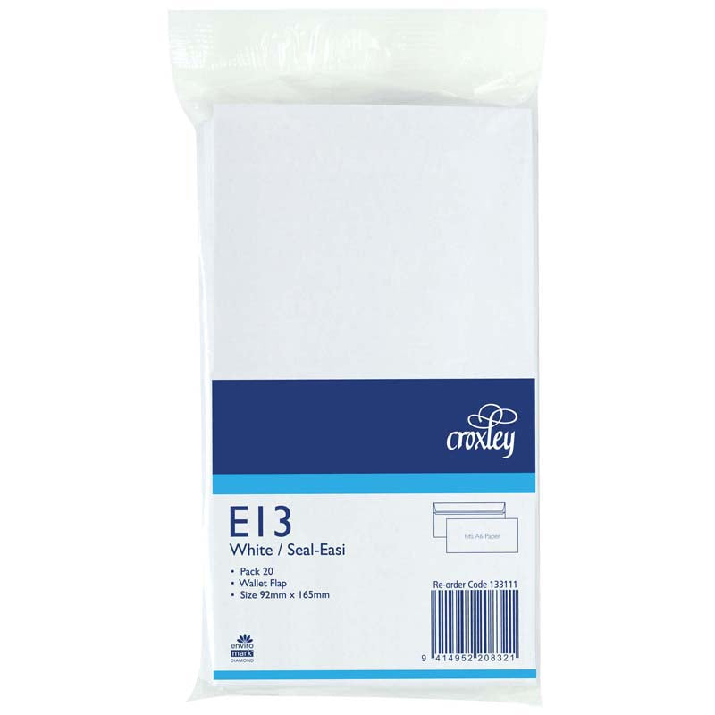 Croxley Envelope E13 Seal Easi 20 Pack