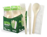 15CM / 6" PSM KNIFE, FORK, SPOON & NAPKIN SET - 20PK - Cafe Supply