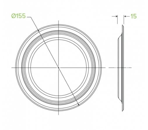 15CM / 6” ROUND BIOCANE PLATE - Cafe Supply