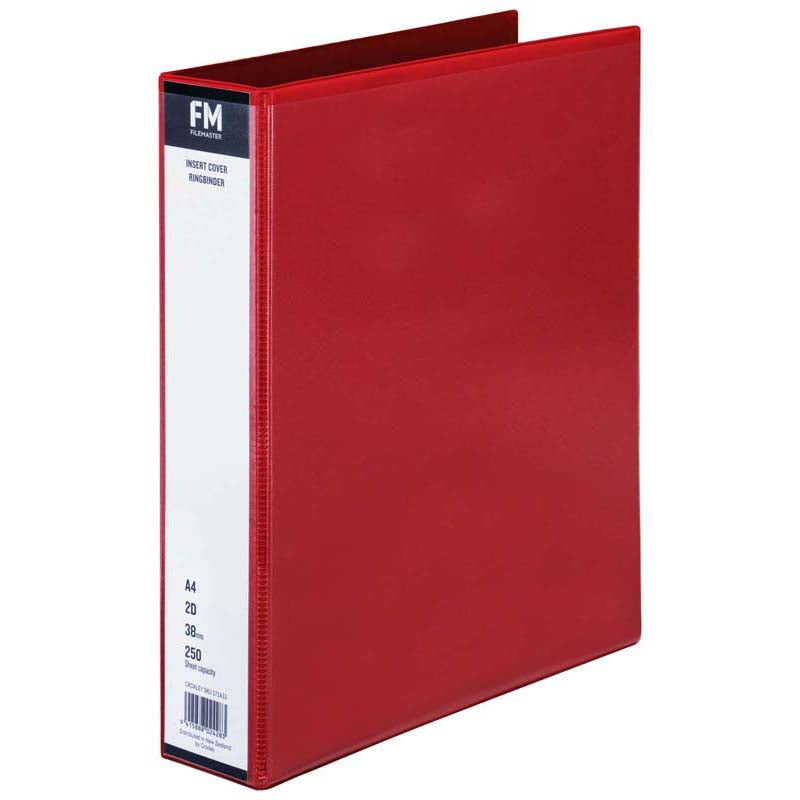 FM Binder Overlay A4 2/38 Red Insert Cover