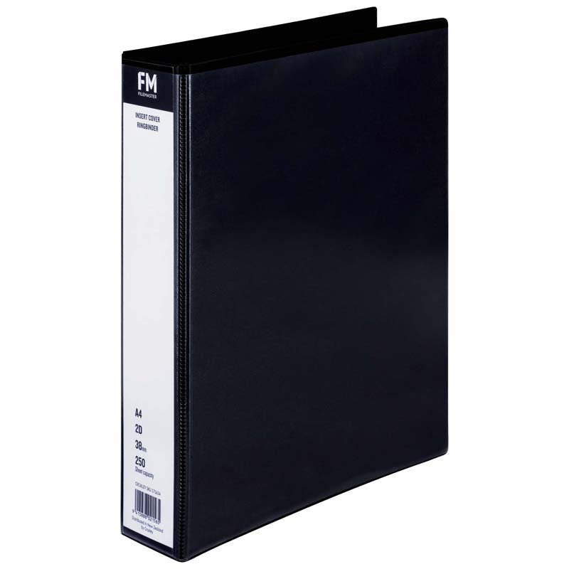 FM Binder Overlay A4 2/38 Black Insert Cover