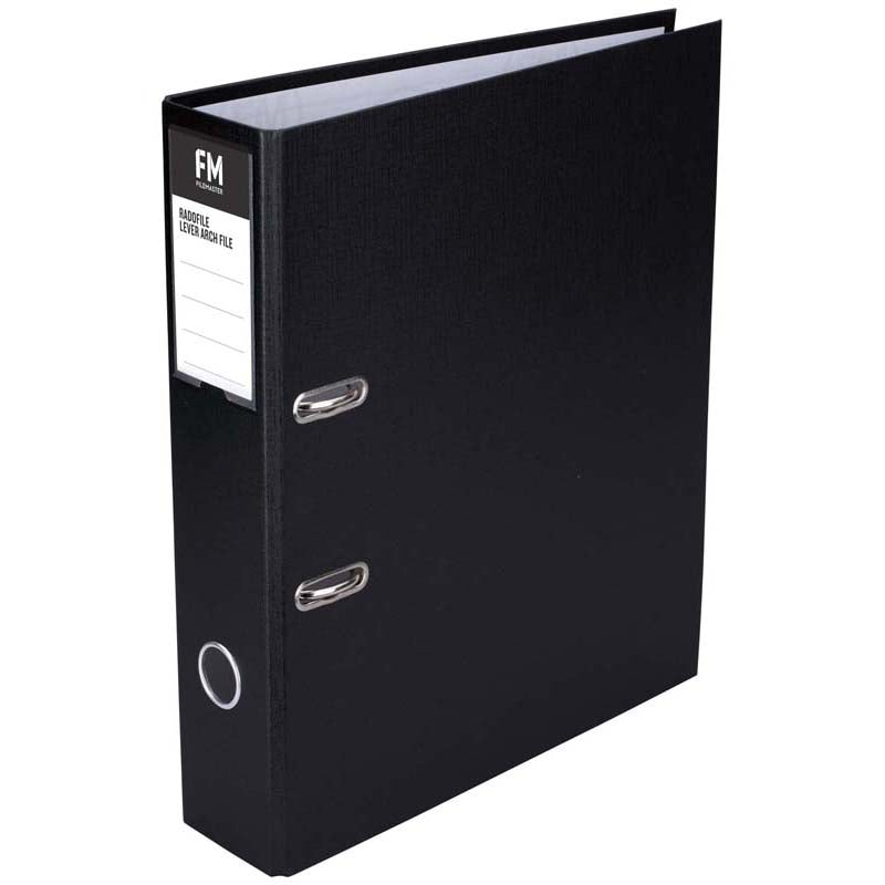 FM Binder Radofile Black Foolscap Lever Arch