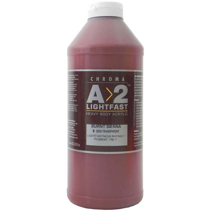 A2 Lightfast Heavybody Acrylic 1 Litre Burnt Sienna