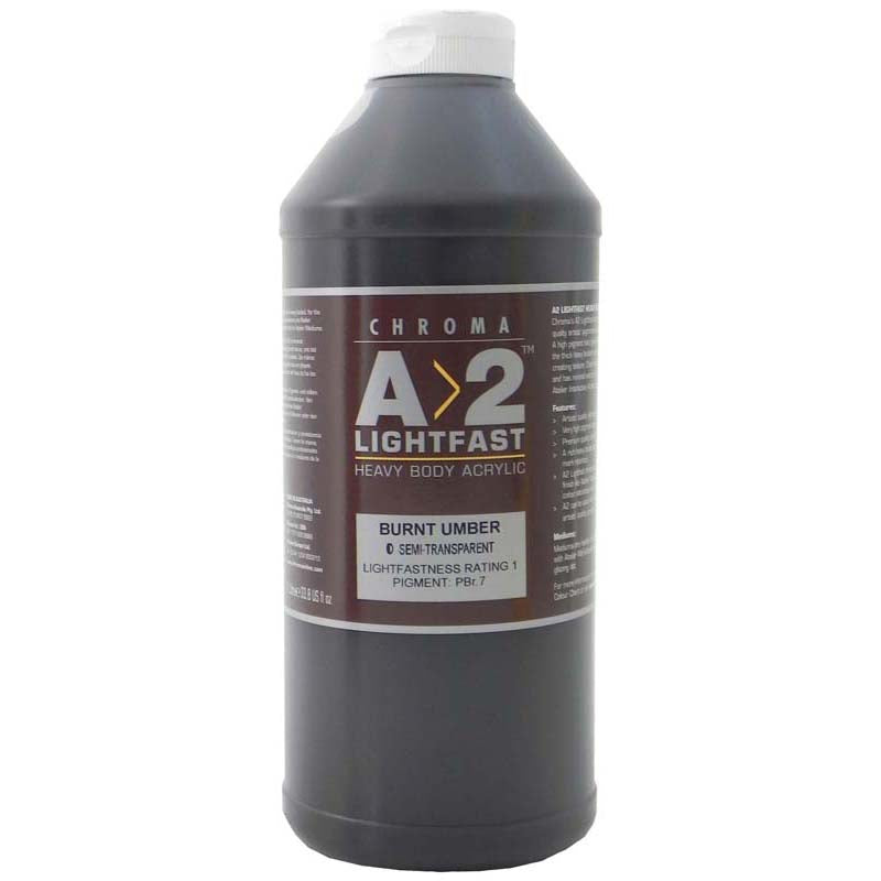 A2 Lightfast Heavybody Acrylic 1 Litre Burnt Umber