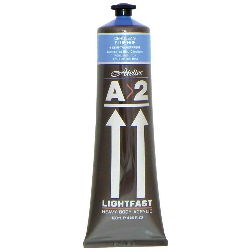 A2 Lightfast Heavybody Acrylic 120ml Cerulean Blue