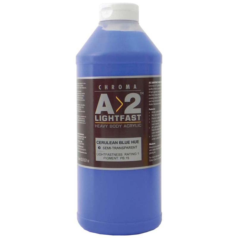 A2 Lightfast Heavybody Acrylic 1 Litre Cerulean Blue