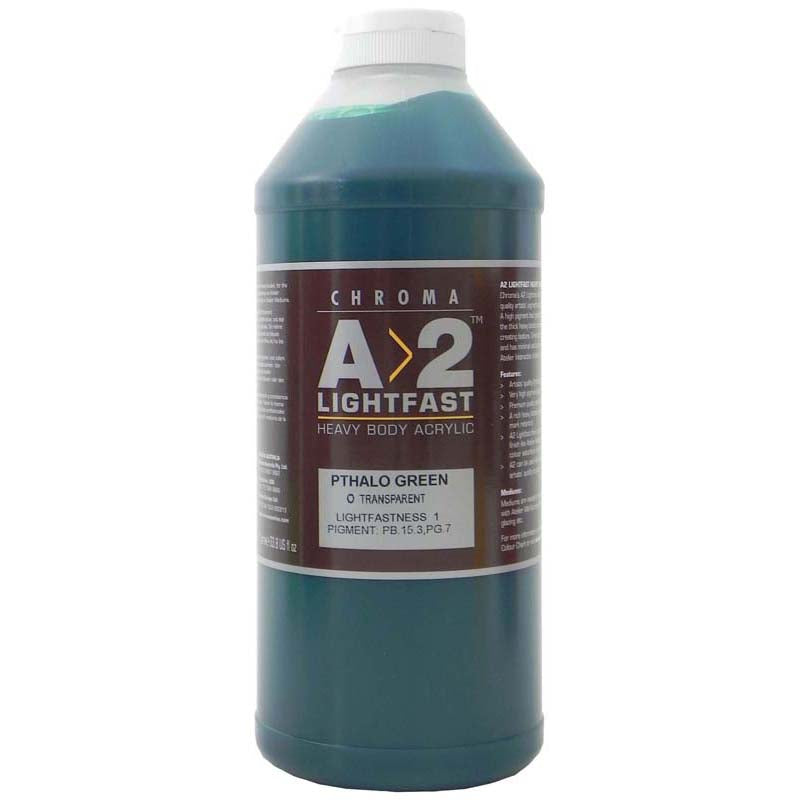 A2 Lightfast Heavybody Acrylic 1 Litre Pthalo Green