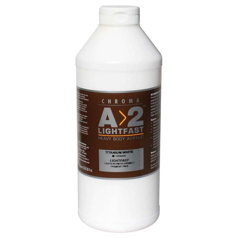 A2 Lightfast Heavybody Acrylic 1 Litre Titanium White