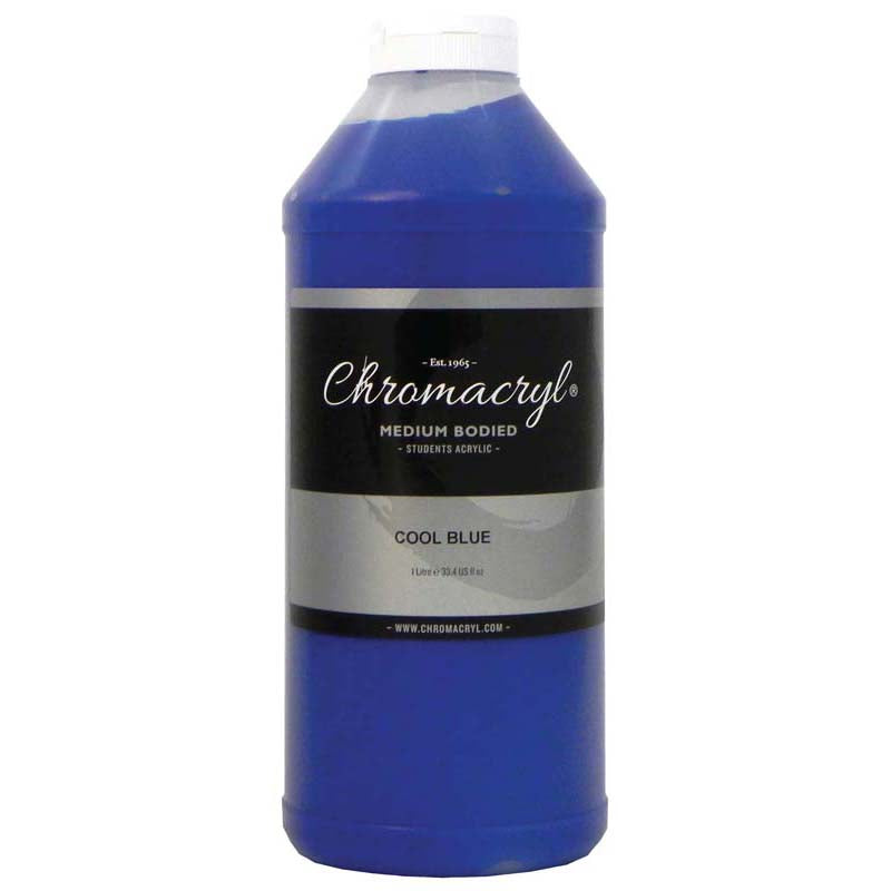 Chromacryl Acrylic Paint Student 1 Litre Cool Blue