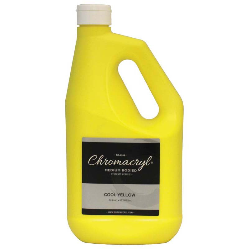 Chromacryl Acrylic Paint Student 2 Litre Cool Yellow