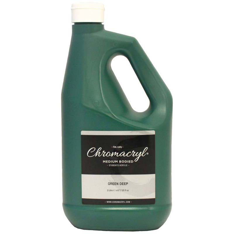 Chromacryl Acrylic Paint Student 2 Litre Deep Green