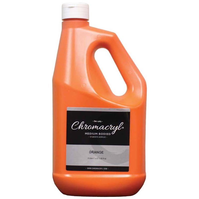 Chromacryl Acrylic Paint Student 2 Litre Orange