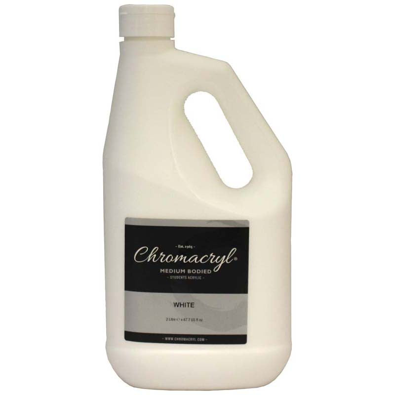 Chromacryl Acrylic Paint Student 2 Litre White