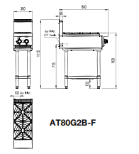 2 BURNER COOK TOP LPG AT80G2B-F-LPG - Cafe Supply