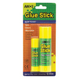 Amos Glue Stick 35gm Plus 8gm Multipack Jumbo And Small