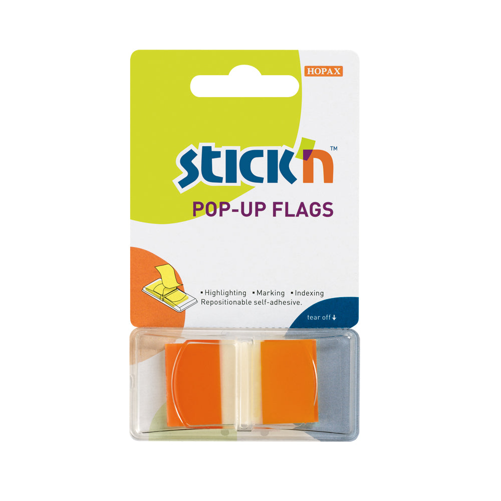 Stick'n Pop Up Flags 45x25mm 50 Sheets Orange