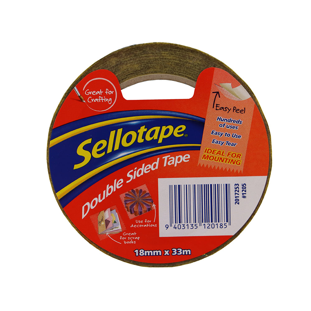 Sellotape 1205 Double-Sided Tape 18x33m