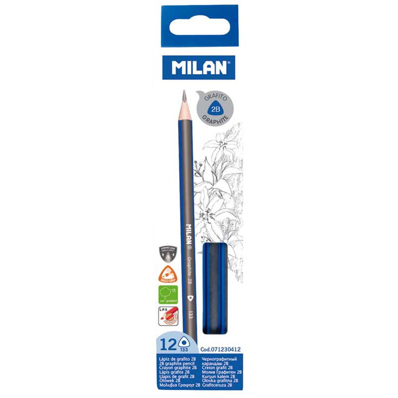 Milan Graphite Pencils 2b Pack 12 Triangular