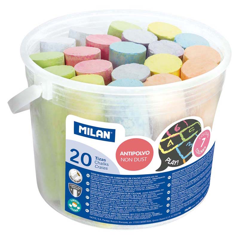 Milan Non Dust Maxi Chalk Bucket 20