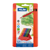 Milan Flexibox Coloured Pencils Triangular Pack 12 Assorted Colours