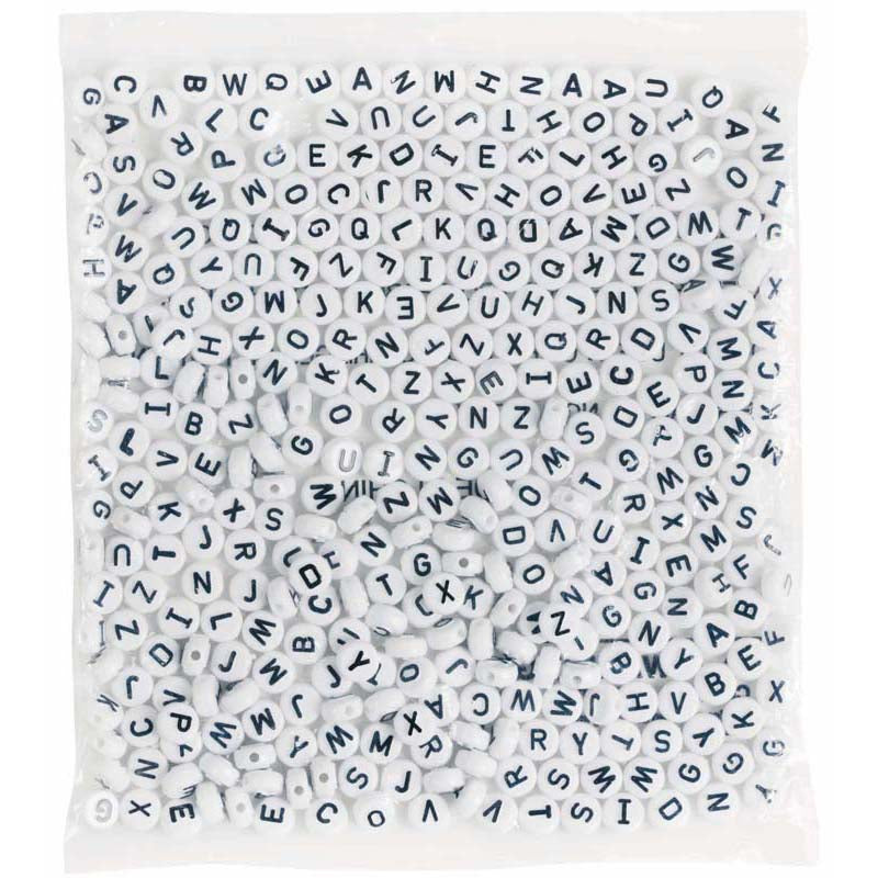 EC Beads Pony Alphabet 350 Piece Assorted