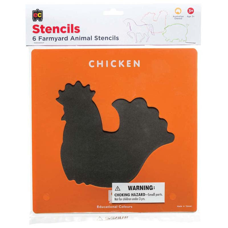 EC Stencil Set Farmyard Set of 6