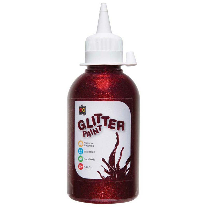 EC Glitter Paint Red 250ml