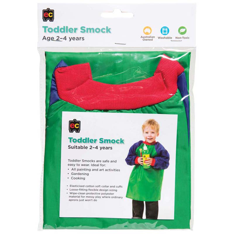 EC Smock Toddler 2-4 Year Green and Blue