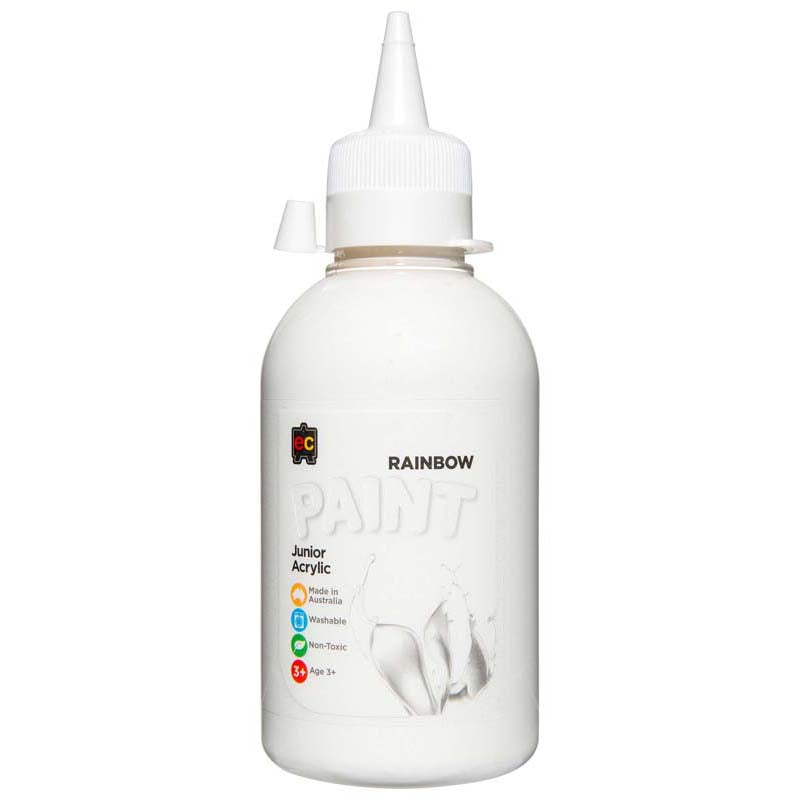 EC Paint Rainbow Acrylic White 250ml