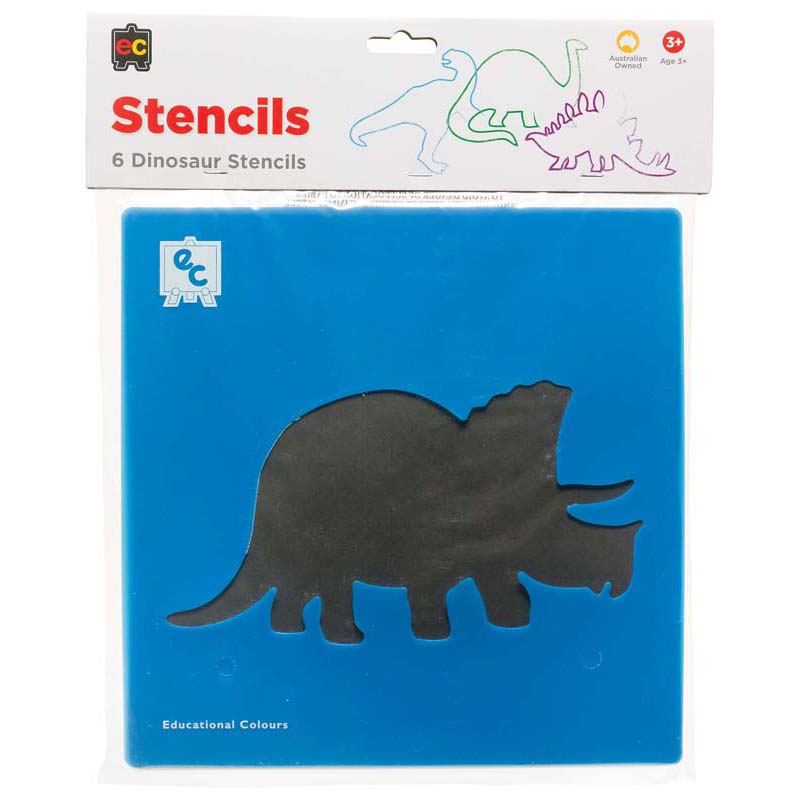 EC Stencil Dino Set Of 6