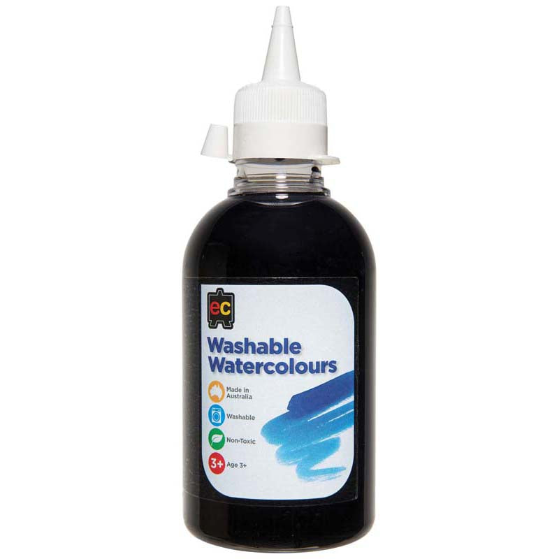 EC Paint Washable Watercolours 250ml Black